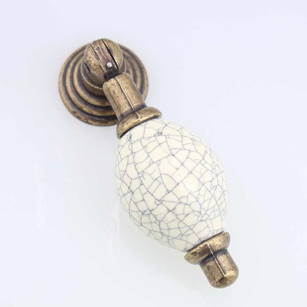 white black shaky drop pendant ceramic drawer cabinet knobs pulls antique brass rural ceramic dresser door handles knobs vintage