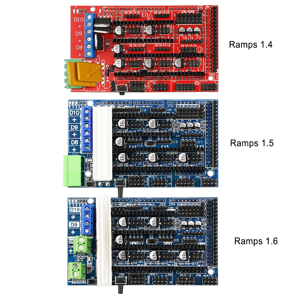 1Pc RAMPS 1.4 1.5 1.6 Control Board Panel Part Motherboard Shield Red Black Controls  For 3D Printer