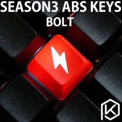 Novelty Shine Through Keycaps ABS Etched, Shine-Through bolt black red custom mechanical keyboards light oem profile