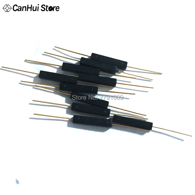 10 pcs Plastic Type 2*14mm Normally Open Reed Switch GPS-14A Magnetic Switch Anti Vibration Reed Switches GPS 14A 2.7x14mm