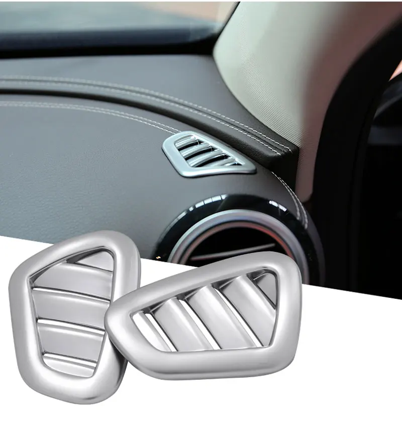 

2Pc For Mercedes Benz W213 E Class E200l E300l 2016 2017 Car Accessories ABS Chrome Dashboard Air Conditioning Outlet Cover Trim