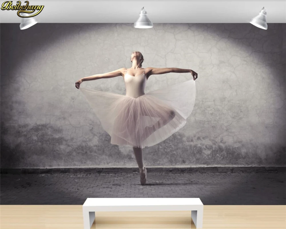 beibehang Custom photo wallpaper 3D retro ballet room cement wall painting background wall papers home decor papel de parede