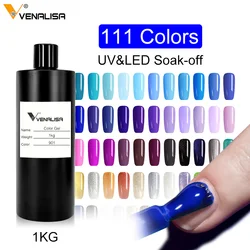 Nail Art Design Manicure Venalisa 111 Colors 1000ml Soak Off Enamel Gel Polish UV Gel Nail Polish Lacquer Varnish Raw Materials