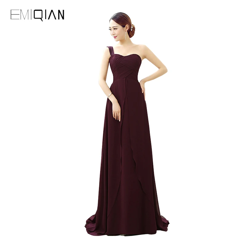 

Freeshipping New Stunning One Shoulder Chiffon Evening Dress