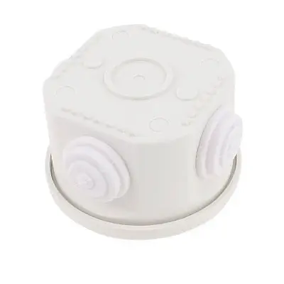 Wit ABS 4 Kabel Inzendingen Stofdicht IP44 Behuizing Ronde Junction Box 80x50mm