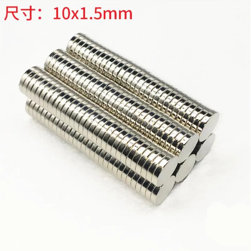 LEDERE 50/100pcs 10mm x 1.5mm Neodymium Disc Rare Earth Strong Magnet Craft Model 10*1.5 NEW 10x1.5 Art Craft Connection