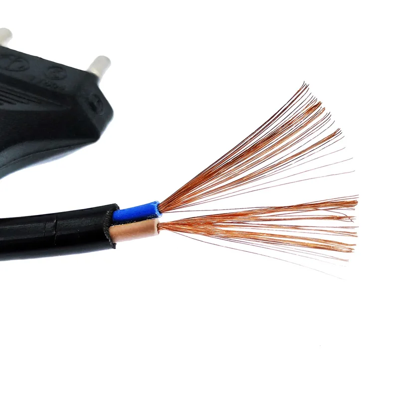 AC US EU Power Cable 2pin plug 1.5m 2*0.75 2-prong copper cord cable lead Wire image 6