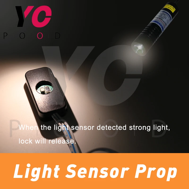 Light Sensor Prop Real Room Escape Game Use laser flashlight or torch strong light to shoot the light sensor to unlock YOPOOD