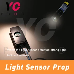 Light Sensor Prop Real Room Escape Game Use laser flashlight or torch strong light to shoot the light sensor to unlock   YOPOOD