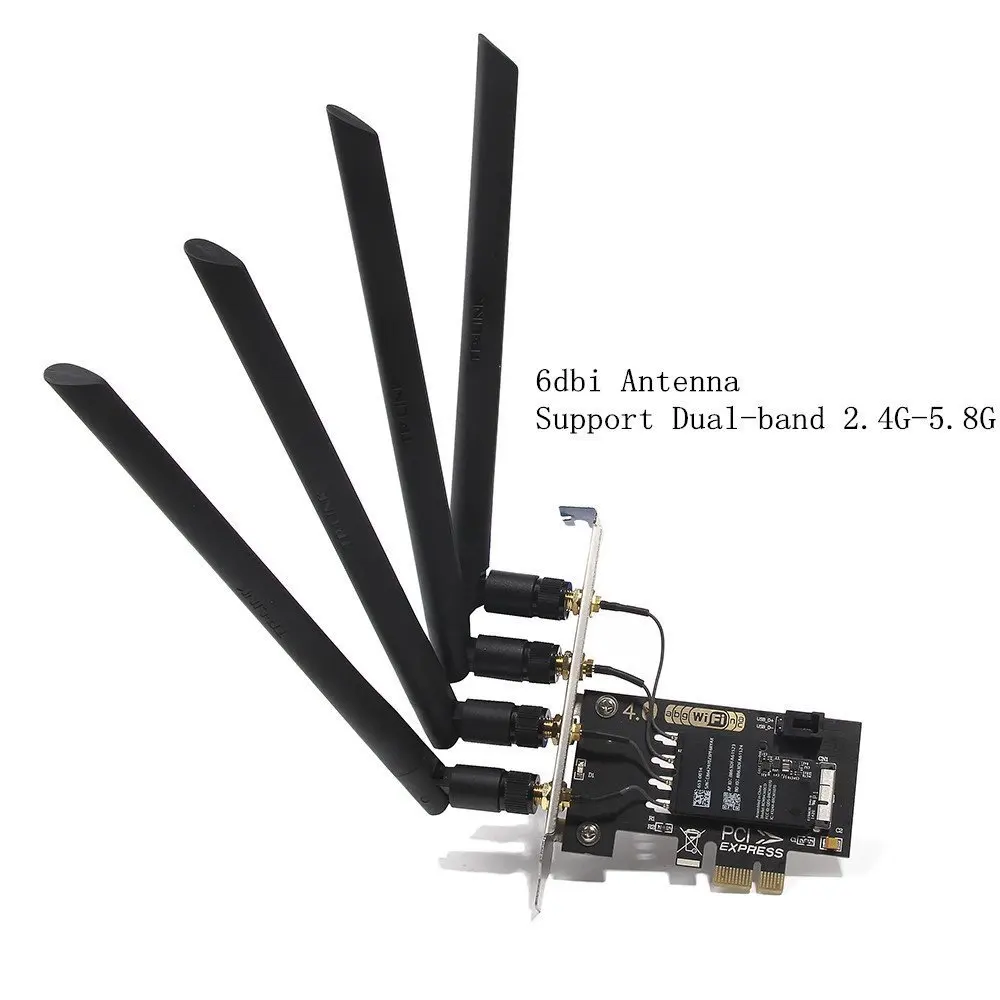 4Antennas 802.11AC Wifi BCM94360CD Wireless Network Card with Bluetooth 4.0 For OS X Yosemite 10.10