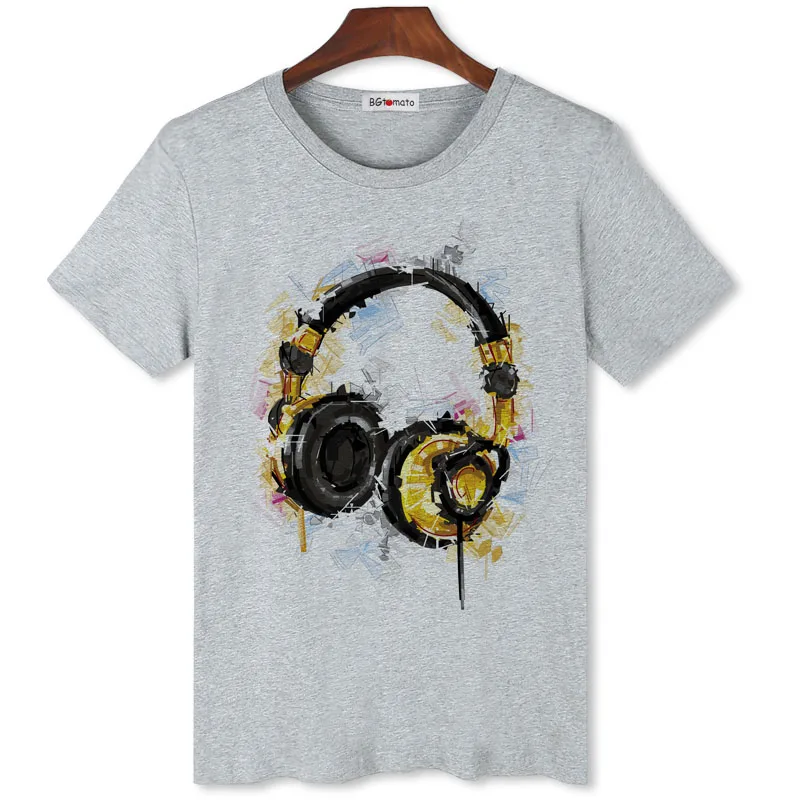 BGtomato love music art printing hot t shirts for men brand new fashion designer personality shirts cheap sale