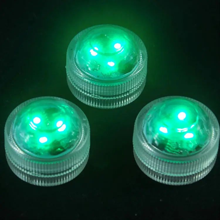 

3smd Triple LED remote controlled submersible Led tea light candle waterproof Wedding/Xmas/Valentine centerpiece aquarium-GREEN