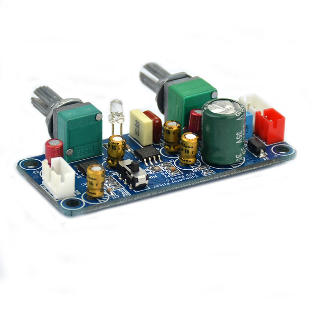 AIYIMA 1 قطعة مرشح تمرير منخفض باس مضخم صوت قوة واحدة تيار مستمر 9-32 فولت قبل أمبير مكبر للصوت مجلس قناة مزدوجة مع التحكم في مستوى الصوت باس