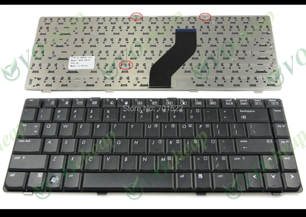 New Laptop Keyboard for HP Pavilion dv6000 dv6100 dv6200 dv6300 dv6400 DV6500 DV6700 DV6800 DV6900 Black US Version - 441427-001