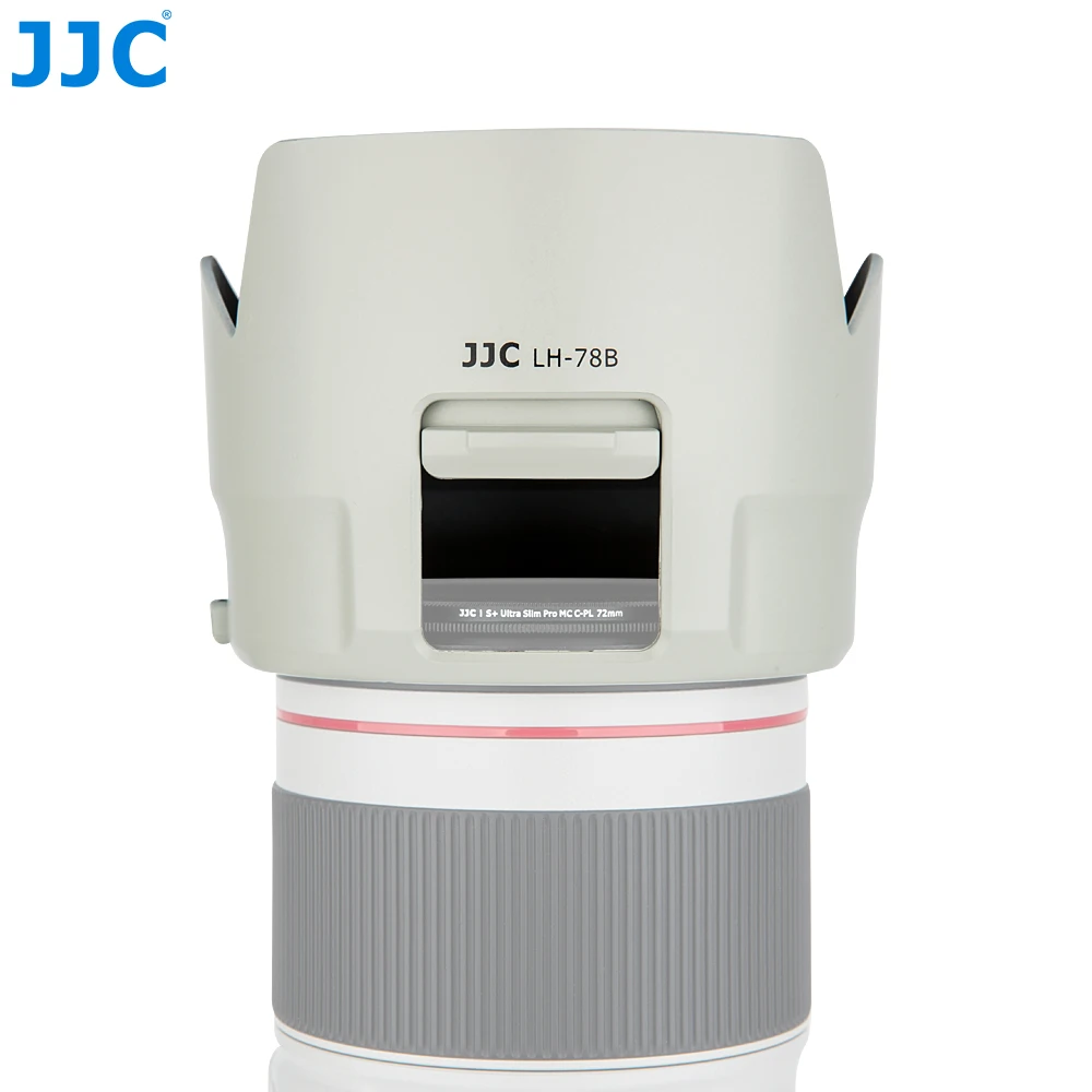 JJC LH-78B الأبيض عدسة هود لكانون EF 70-200 مللي متر f/4L IS II USM عدسة يستبدل ET-78B يسمح لوضع 72 مللي متر تصفية وغطاء العدسة