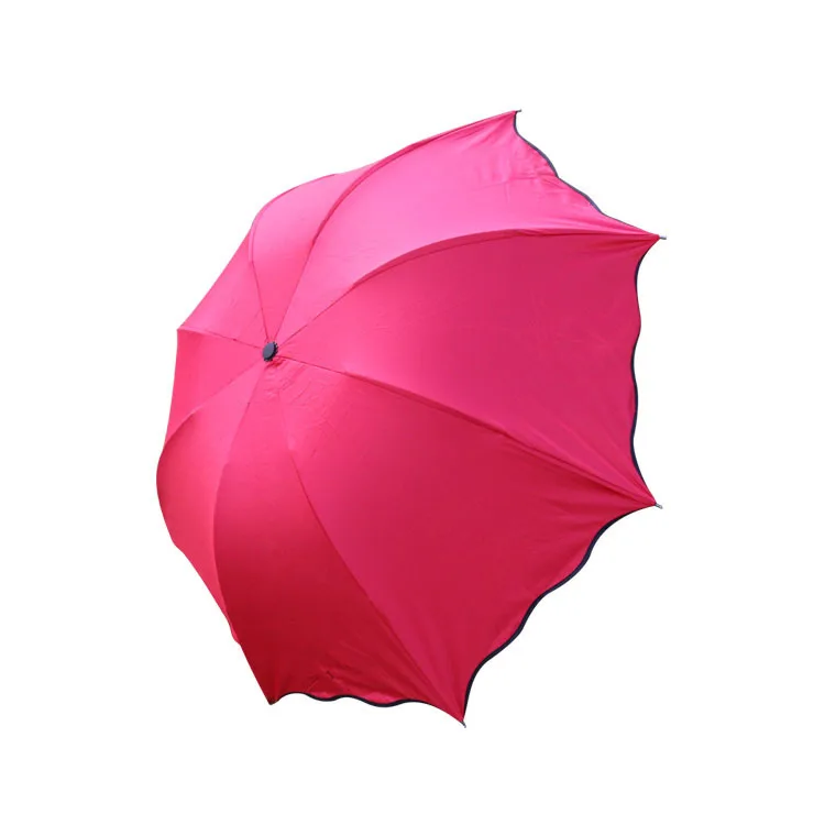 Fashion Windproof Umbrella Rain Women Color Change Umbrella Sunshade Folding Umbrella Parasol Bloom Flower Mini Pocket Umbrella