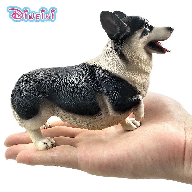 Simulation big Corgi dog Animal Model figure statue Figurine home decor fairy garden decoration accessories Gift For Kids toys