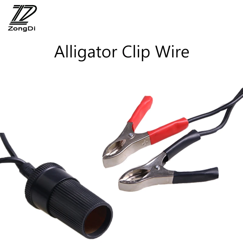 

ZD 1X Car Alligator Clip Cable Battery tran to cigarette lighter interface For Audi a3 a4 Ford focus Chevrolet cruze accessories