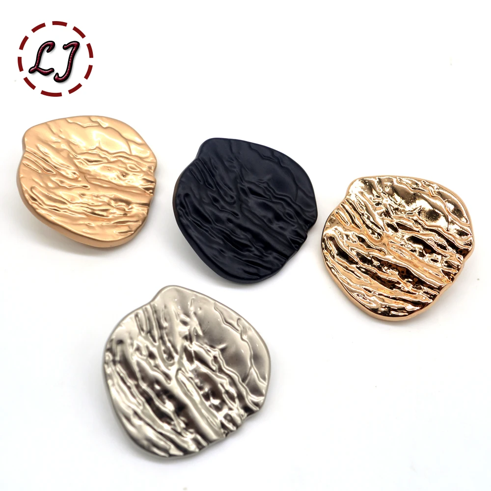 High quality fashion sewing button 10pcs/lot tree lines metal decorative buttons for women overcoat garment accessories DIY