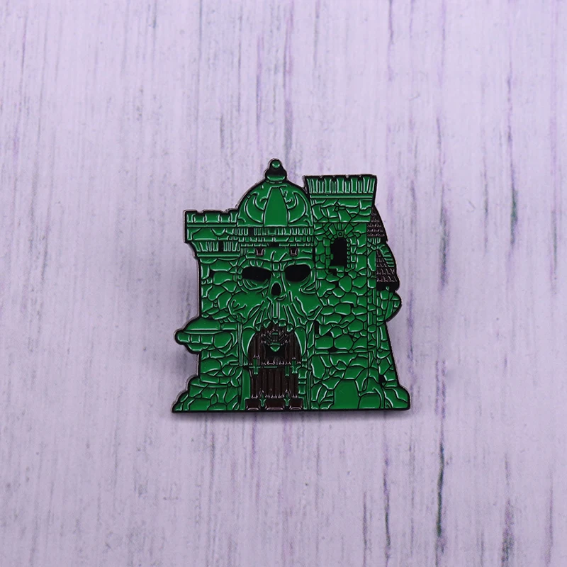 Villain Castle Grayskull Enamel Pin Skeletor Devil Brooch