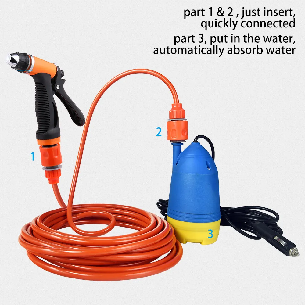 High Pressure Multi Functional Self-priming Electric Water Auto Car Washer Wash Machine Pump Spray Gun Cleaning 12V