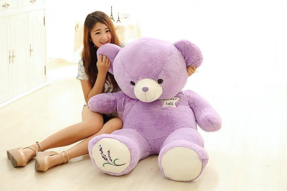 Valentine's Day filling toy large 120cm purple teddy bear plush toy hugging pillow birthday gift w5222