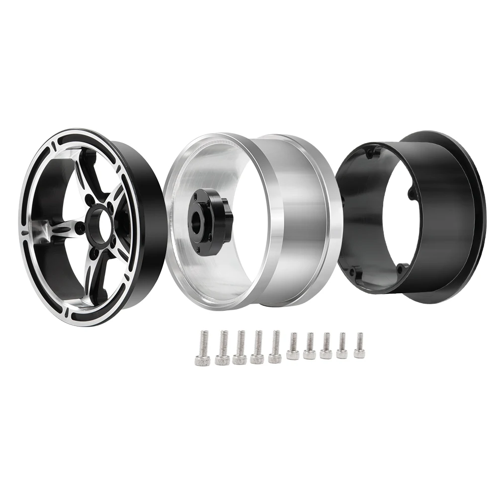 YEAHRUN Metal Alloy Beadlock 2.2 inch Wheel Rims Hubs for Axial Wraith 90048 TRX-4 TRX-6 1/10 RC Crawler Car Upgrade Parts