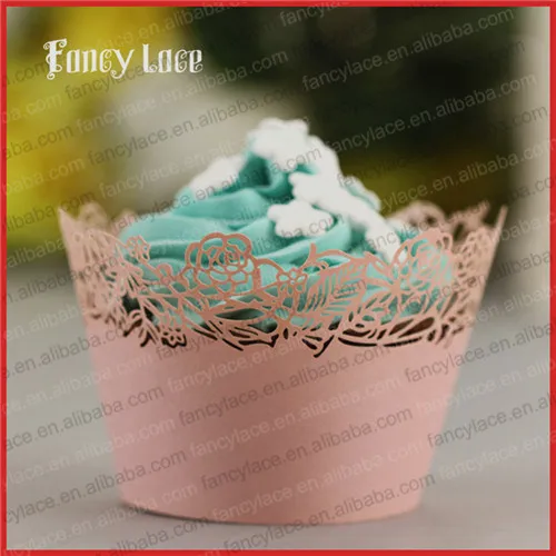 24PCS Wholesale Party Decorations Table Cake Liners,Laser Cut Flower Paper Cutting Wrappers Wedding Souveniers Birthday Favors