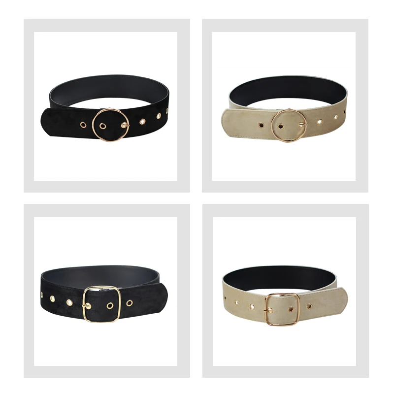 Ceintures en velours pour femmes, marque de luxe, élégantes, Ultra larges, en peluche, accessoires pour robe, haute qualité, Style coréen, faciles à