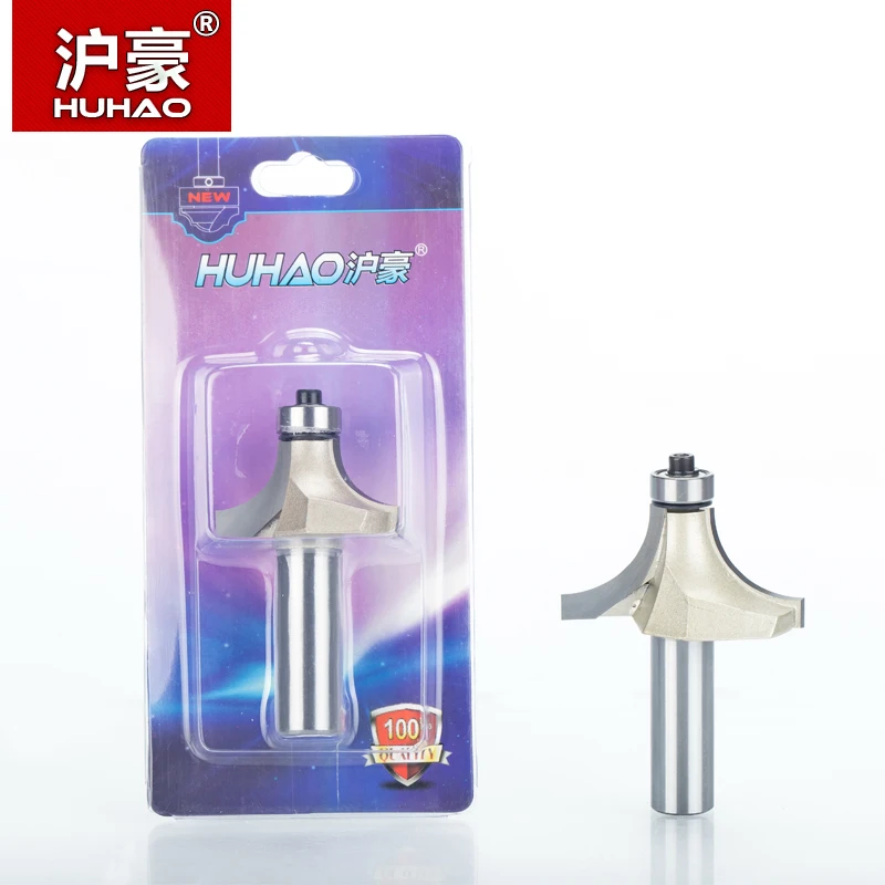 HUHAO 1pc 1/2 "Schaft Hartmetall Holzbearbeitung Fräsen Filet Cutter Trimmer Kopf Stoßen Gravur R-abgeschrägten Router bits