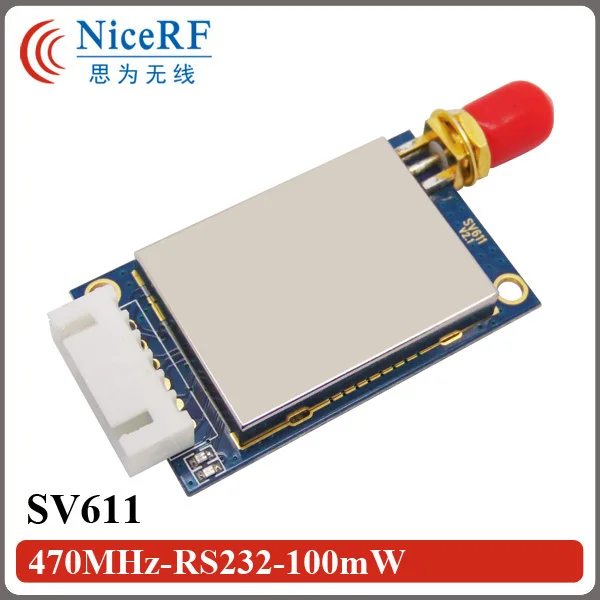 2 pz/lotto 470 MHz RS232 Interfaccia | 100 mW modulazione GFSK Modulo RF Wireless SV611 Utilizzato per acquisizione dati Industriali