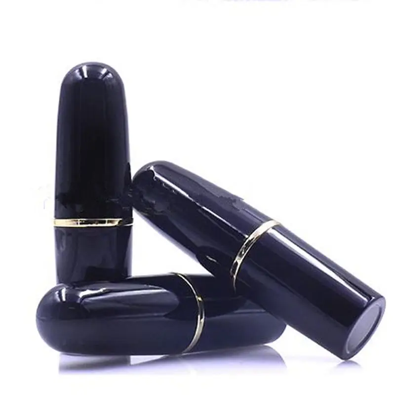 Empty Bullet Lipstick Tube 12.1MM Matt Black Color Lip Gloss Case DIY Lip Balm Container Cosmetic Tool F20172174