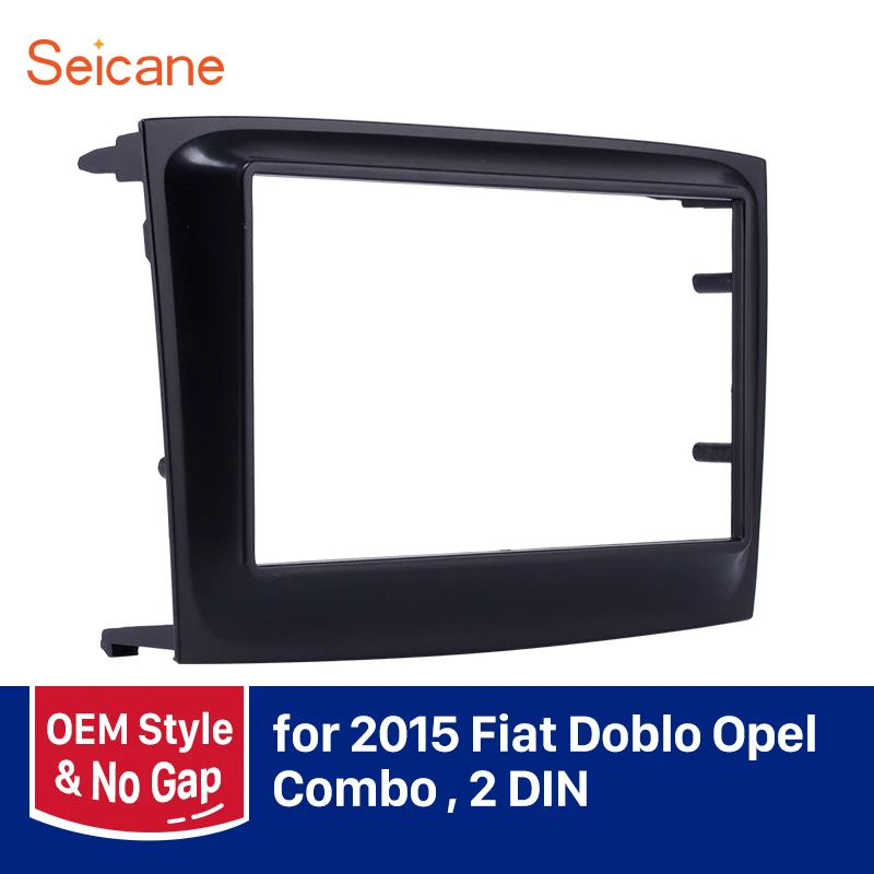 Seicane refitting Double Din Car Radio Fascia Dash Mount Cover kit for  Fiat Doblo Opel Combo OEM no gap