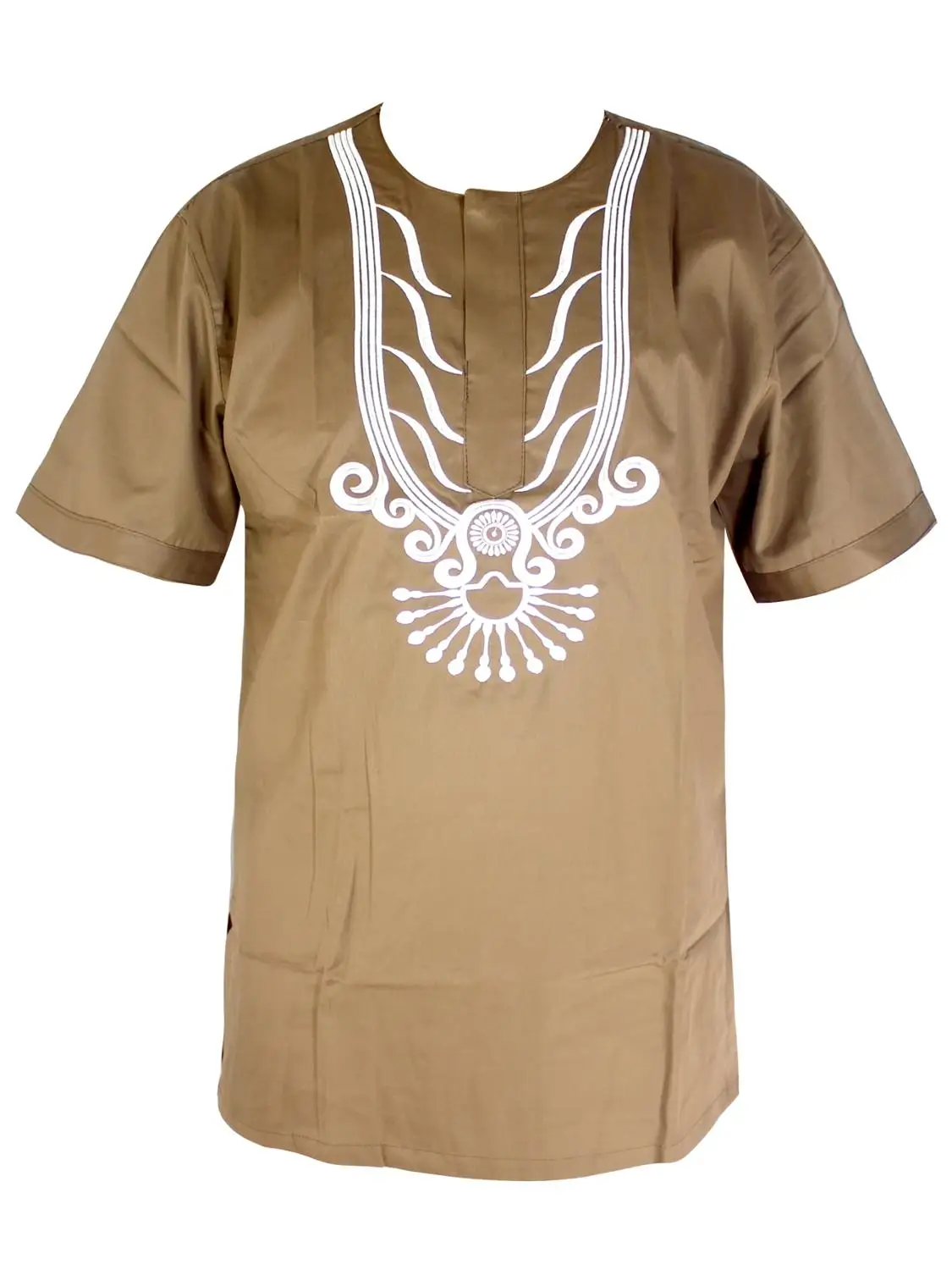 

African Men clothes Succinct Hippie Top design Golden embroidery muslim wear dashiki african clothing