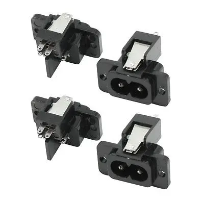 4Pcs Black Plastic …