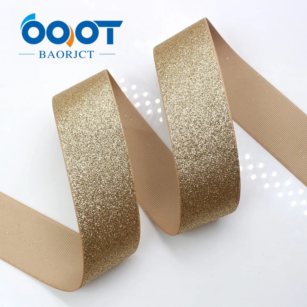 OOOT BAORJCT G-181027-1441,38MM 10Yards Solid Color Flash Powder Grosgrain Ribbon,Wedding Decoration,DIY Gift Wrapping Materials