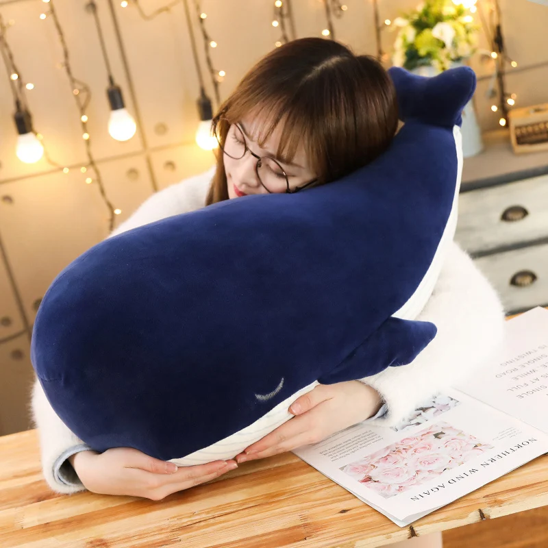 1pc 25CM Cartoon Super Soft Plush Toy Sea Animal Big Blue Whale Soft Toy Stuffed Animal Fish Lovely Children\'s birthday gift