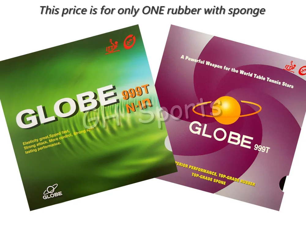 Globe 999T 999 T 999-T Pips-in Table Tennis PingPong Rubber With Japanese Sponge