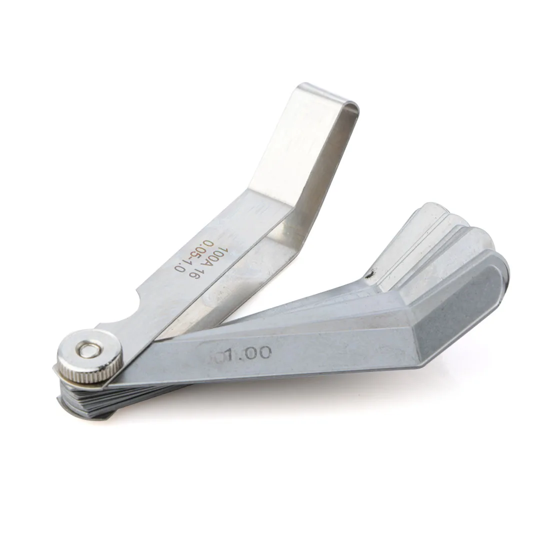 Calibrador de acero inoxidable curvado, herramienta Métrica de relleno, de 0,05 a 1mm de espesor, P20