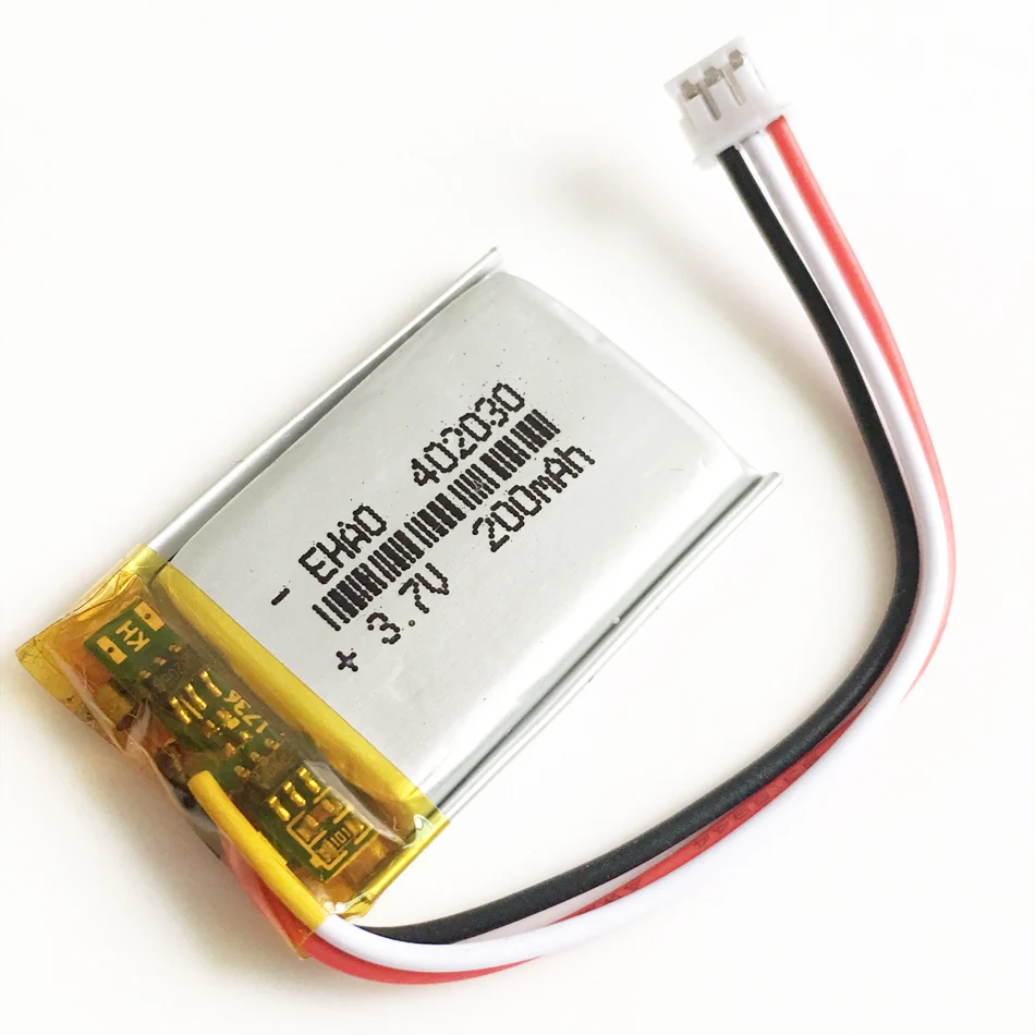 5 szt. Akumulator litowo-polimerowy LiPo 3,7 V 200 mAh 402030   + Złącze JST ZH 1,5 mm 3-pinowe do ręcznego GPS Mp3 bluetooth