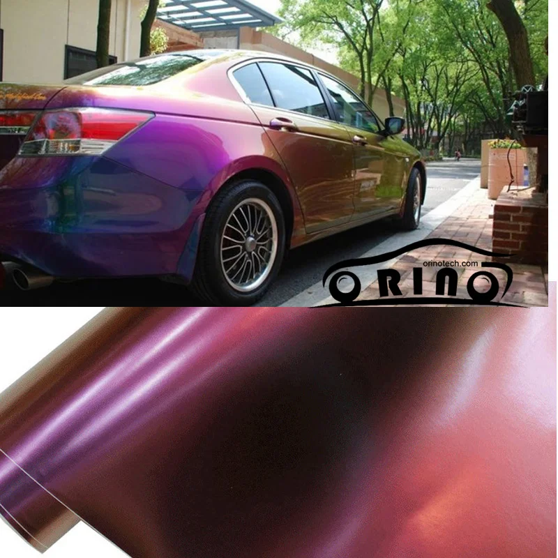 

Size 1.52x30m/Roll Premium Chameleon Glossy Vinyl Car Wraps Film With Air Bubble Free