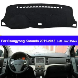 TAIJS Car Dashboard Cover Dashmat For Ssangyong Korando 2011 2012 2013 Auto Dash Mat Sun Shade Dash Board Cover Pad Carpet