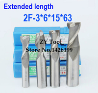 Free shipping 5pcs 3.0mm 2 Flute HSS & Extended Aluminium End Mill Cutter CNC Bit Milling Machinery tools Cutting tools.