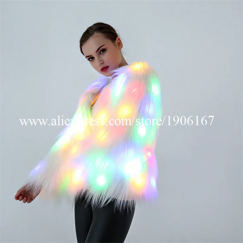 New Arrival Led Luminous Colorful Women Christmas Clothes Light Up Led Halloween Masquerade Dress Led Suit Ballroom Costume