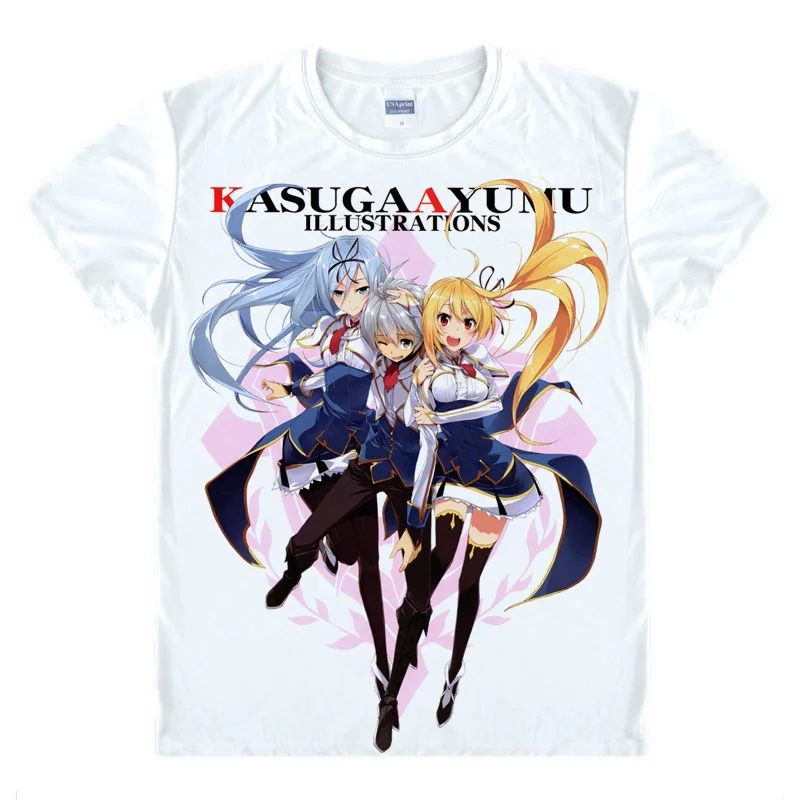 Undefeated Bahamut Chronicle T-Shirts Multi-style Short Sleeve Shirts Saijaku Muhai no Bahamuto Lux Arcadia Cosplay Shirt