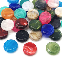 20pcs 15mm Oblate-Shape Beads Imitation Stone Beads for Jewelry Making Bracelet Pendant DIY