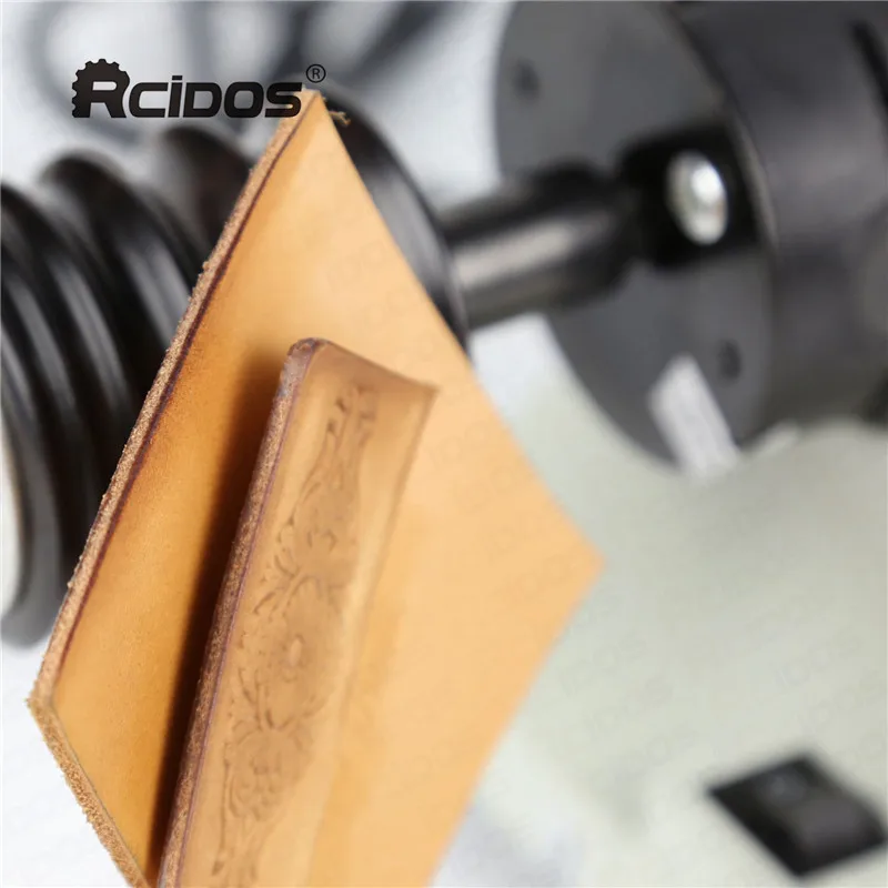 Leather BURNISHING MACHINE,RCIDOS desktop mini leather border grinding machine,vegetable tanned leather side polisher,220V/110V