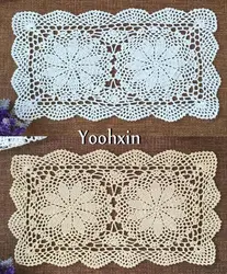 Pastoral  White Cotton Crochet tablecloth tea coffee lace Christmas tablecloths for rectangular table dining kitchen xmas decor