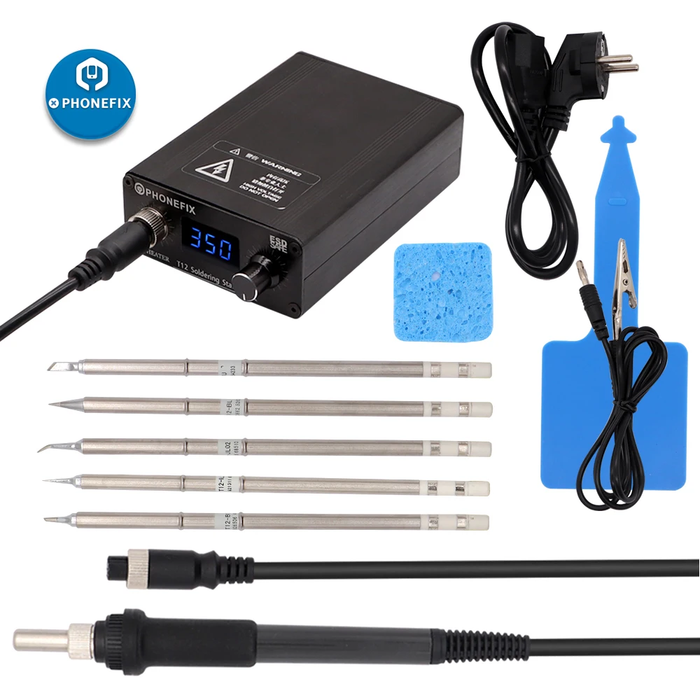 110V 220V 75W T12 Digital Soldering Iron Station Temperature Controller T12 Electric Soldering Tools with 5 kinds Iron Tips