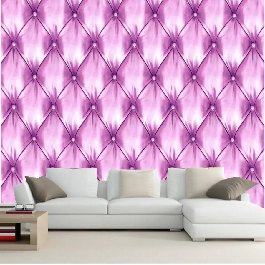 Custom mural wallpaper 3d stereoscopic,Texture Violet leather  wallpaper,living room sofa TV wall kitchen kids bedroom wallpaper